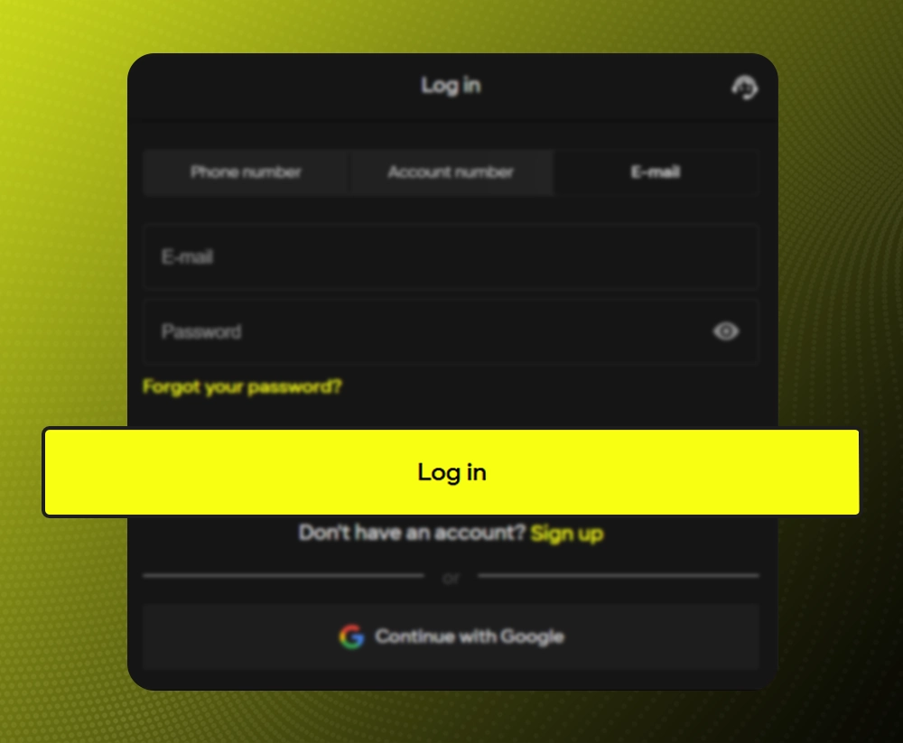 Access Parimatch profile