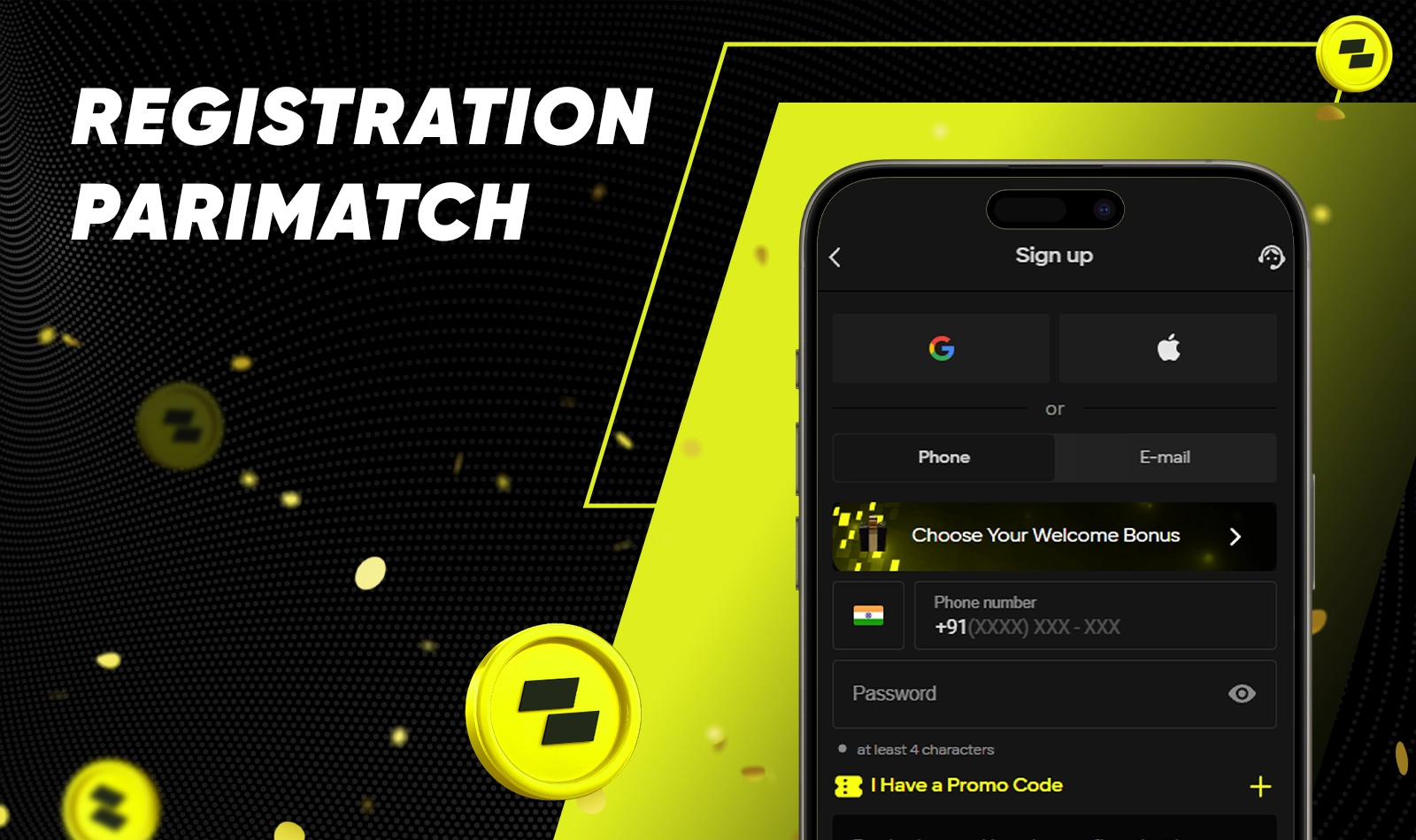 Steps to register a new Parimatch account quickly